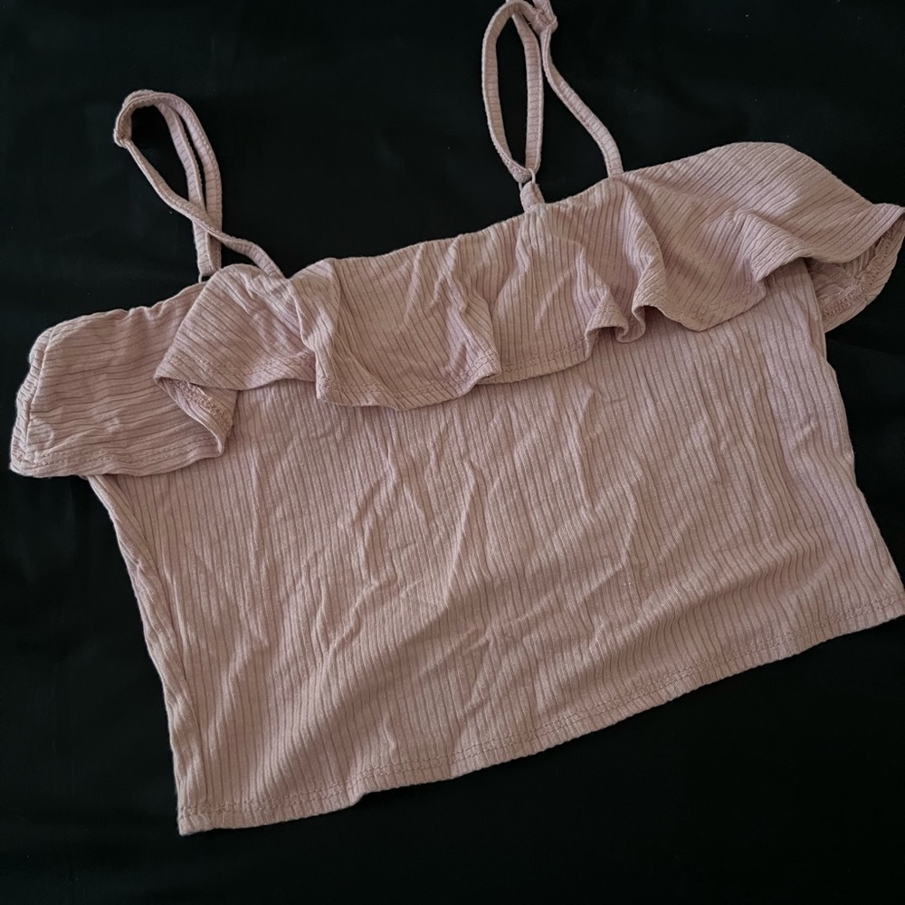 Pink tone cute crop top